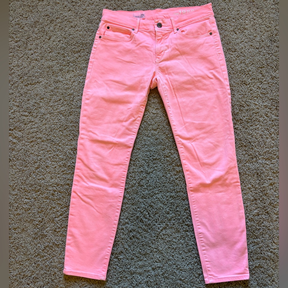 GAP Women's 1969 Bright Pink Skinny Jeans